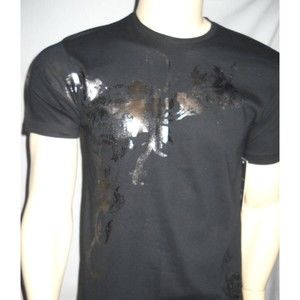 TOXIC HAZARD T Shirt Mens Black on Black Cotton Tone on Tone NOS 2008